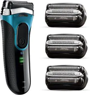 3Pack 32B S3 Electric Replacement Heads Compatible with Braun Series 3 Shavers, Suitable for S3 3040s 3080s-4 370cc 3070cc 3000s 3010, 3090cc Etc.