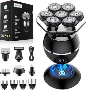Head Shavers for Bald Men, 2025 Upgraded Magnetic Head Shaver, Waterproof Wet/Dry Bald Head Shavers for Men, 6-in-1 Shaving Kit Electric Shaver