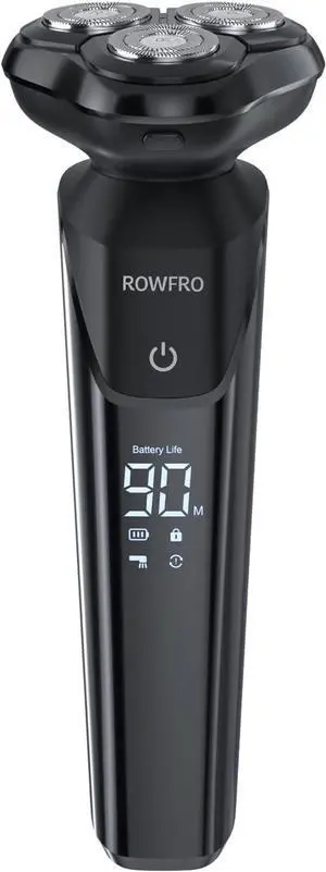 Men's Razor Electric,ROWFRO IPX7 Waterproof Wet&Dry Men's Electric Shaver,Cordless Rechargeable 3D Rotary Shaver Razor for Men with Wall Adapter 100-240V Men's Razor Electric,ROWFRO IPX7 Waterproof Wet&Dry Men's Electric Shaver,Cordless Rechargeable 3D Rotary Shaver Razor for Men with Wall Adapter 100-240V