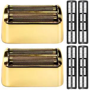 Replacement Foil and Cutter for BaBylissPRO Barberology Electric Shaver, Double Foil Shaver Replacement Head Compatible with BaBylissPRO Barberology FXFS2 Razors, 2PCS