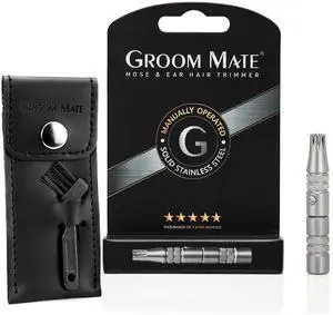 Platinum XL Nose & Ear Hair Trimmer with Leather Pouch & Brush - Engineered to Last a Lifetime - Made in USA