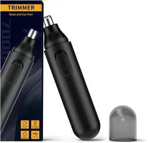 Ear and Nose Hair Trimmer for Men, 4 in 1 USB Rechargeable Professional Eyebrow and Facial Hair Trimmer with Waterproof Head Double-Edge Stainless Steel Blade