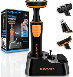 3 in 1 Beard Trimmer Set, Nose Hair Trimmer for Men, Grooming Kit for Nose Beard Facial Hair, USB Rechargeable