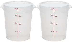 Cambro Food Storage Containers with Lids (BPA-Free) - 4 Quart Food Storage Container (2 Pack)