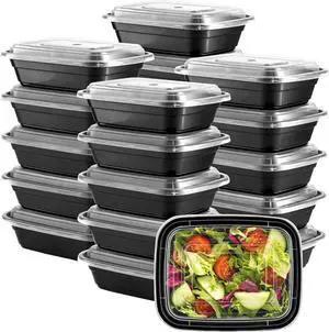 Comfy Package [12 oz -50 Count 1 Compartment Meal Prep Containers Reusable - Microwaveable, Dishwasher and Freezer Safe, BPA-Free, Portion Control and Convenience Food Storage with Lids, Stackable