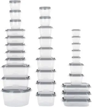 GoodCook EveryWare 60pc Container Set, BPA Free - 60-Piece Food Container Set, Microwave and Freezer Safe, Embossed Measurements, Secure Lids