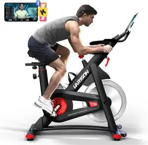 HARISON Semi-Commercial Exercise Bike 400 lbs Capacity, Magnetic Stationary Bikes for Home Gym with Bluetooth & Tablet Holder & Comfortable Seat Cushion HARISON Semi-Commercial Exercise Bike 400 lbs Capacity, Magnetic Stationary Bikes for Home Gym with Bluetooth & Tablet Holder & Comfortable Seat Cushion