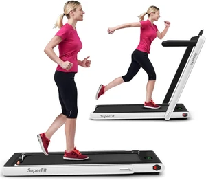 GYMAX Walking Pad, 2.25HP Foldable Treadmill with Smart App & Remote Control, Bluetooth LED Monitor, Small Spaces Compact Running Machine, Folding Portable Under Desk Treadmill for Home Office GYMAX Walking Pad, 2.25HP Foldable Treadmill with Smart App & Remote Control, Bluetooth LED Monitor, Small Spaces Compact Running Machine, Folding Portable Under Desk Treadmill for Home Office