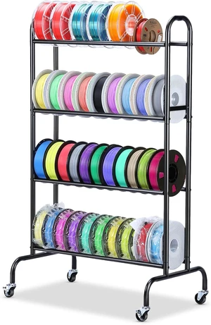 AHOWPD 3D Printer Filament Storage Rack with Wheels for 40pcs Filaments AHOWPD 3D Printer Filament Storage Rack with Wheels for 40pcs Filaments