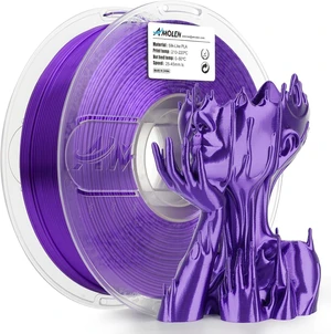 AMOLEN Silk PLA 3D Printer Filament, Shiny Silk Purple PLA Filament 1.75mm, 3D Printing PLA Filament for Most FDM 3D Printer, 1kg Spool(2.2lbs) AMOLEN Silk PLA 3D Printer Filament, Shiny Silk Purple PLA Filament 1.75mm, 3D Printing PLA Filament for Most FDM 3D Printer, 1kg Spool(2.2lbs)