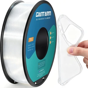 GIANTARM 95A TPU 3D Printer Filament 1.75mm, 1kg Spool, Clear, +/- 0.03mm GIANTARM 95A TPU 3D Printer Filament 1.75mm, 1kg Spool, Clear, +/- 0.03mm