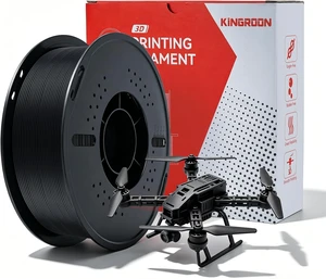 Kingroon PLA PlusPLA+ 3D Printer Filament, Dimensional Accuracy +/- 0.03 mm, 1 kg Spool(2.2lbs), 1.75 mmBlack Kingroon PLA PlusPLA+ 3D Printer Filament, Dimensional Accuracy +/- 0.03 mm, 1 kg Spool(2.2lbs), 1.75 mmBlack