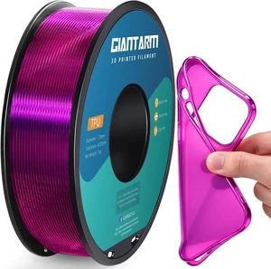 GIANTARM 95A TPU 3D Printer Filament 1.75mm, 1kg, Clear Pink, +/- 0.03mm GIANTARM 95A TPU 3D Printer Filament 1.75mm, 1kg, Clear Pink, +/- 0.03mm