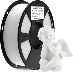 GIANTARM 3D Printer Filament, White Pla Filament, 1Kg(2.2lbs) Spool, 1.75mm Dimension Accuracy +/- 0.03mm, 3D Printing Filament GIANTARM 3D Printer Filament, White Pla Filament, 1Kg(2.2lbs) Spool, 1.75mm Dimension Accuracy +/- 0.03mm, 3D Printing Filament