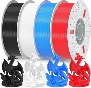 PINBALL PETG 3D Printer Filament 1.75mm High Precision Durable Strong Filament Mith Better Flow Dimensional Accuracy +/- 0.02mm Suitable for Most FDM 3D Printers 4 Kilograms Black,White,Blue,Red PINBALL PETG 3D Printer Filament 1.75mm High Precision Durable Strong Filament Mith Better Flow Dimensional Accuracy +/- 0.02mm Suitable for Most FDM 3D Printers 4 Kilograms Black,White,Blue,Red