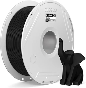ELEGOO PLA Basic 3D Printer Filament with Reusable Spool Black 1KG 1.75mm ELEGOO PLA Basic 3D Printer Filament with Reusable Spool Black 1KG 1.75mm