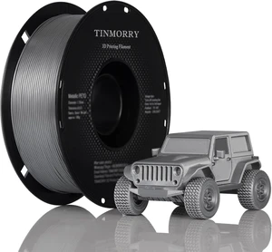 TINMORRY Metallic PETG Filament 1.75mm, 1 KG, Metallic Silver TINMORRY Metallic PETG Filament 1.75mm, 1 KG, Metallic Silver