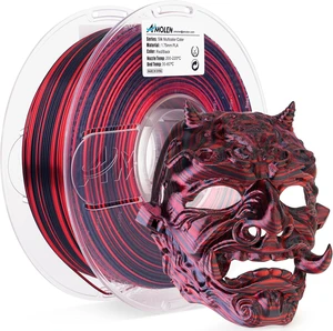 AMOLEN Silk PLA 3D Printer Filament, Shiny Multicolor Rainbow PLA 1.75mm for Creative & Decorative, Fast Color Change Printing Filament for Beginner, Black Red, 1kg (2.2lbs) AMOLEN Silk PLA 3D Printer Filament, Shiny Multicolor Rainbow PLA 1.75mm for Creative & Decorative, Fast Color Change Printing Filament for Beginner, Black Red, 1kg (2.2lbs)