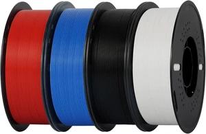 Kingroon PLA 3D Printer Filament, Dimensional Accuracy +/- 0.02 mm, 1 kg Spool(2.2lbs), 1.75 mm4kG Black+White+Red+Blue Kingroon PLA 3D Printer Filament, Dimensional Accuracy +/- 0.02 mm, 1 kg Spool(2.2lbs), 1.75 mm4kG Black+White+Red+Blue