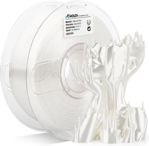 AMOLEN Silk PLA Filament 1.75mm 3D Printer filaments, Shiny White Filament for 3D Printing, 1kg(2.2lbs) Spool, Compatible with Most Printer(Silk White) AMOLEN Silk PLA Filament 1.75mm 3D Printer filaments, Shiny White Filament for 3D Printing, 1kg(2.2lbs) Spool, Compatible with Most Printer(Silk White)
