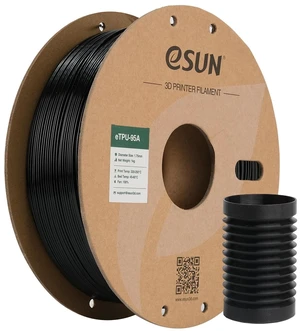 eSUN TPU 95A Filament 1.75mm, Flexible 3D Printer Filament TPU, Dimensional Accuracy +/- 0.05mm, 1KG Spool (2.2 LBS) 3D Printing Filament for 3D Printers, Black eSUN TPU 95A Filament 1.75mm, Flexible 3D Printer Filament TPU, Dimensional Accuracy +/- 0.05mm, 1KG Spool (2.2 LBS) 3D Printing Filament for 3D Printers, Black