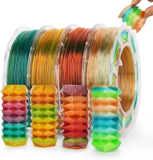 AMOLEN TPU 3D Printer Filament Bundle Transparent Multicolor Rainbow 200gX4 AMOLEN TPU 3D Printer Filament Bundle Transparent Multicolor Rainbow 200gX4