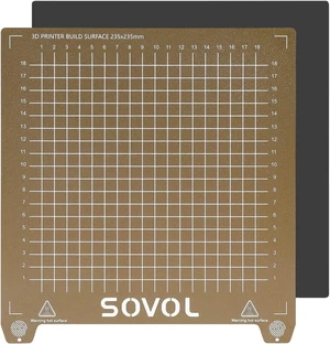 Sovol SV06 Flexible Steel Platform with Textured PEI Surface and Magnetic Bottom Sheet with Adhesive 235x235mm for Creality Ender 3/3 Pro/3 V2/3 S1 Sovol SV05/SV07 Aquila Kobra Neptune 2 3D Printer Sovol SV06 Flexible Steel Platform with Textured PEI Surface and Magnetic Bottom Sheet with Adhesive 235x235mm for Creality Ender 3/3 Pro/3 V2/3 S1 Sovol SV05/SV07 Aquila Kobra Neptune 2 3D Printer
