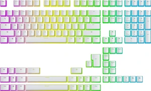 Ranked Pudding v2 PBT Keycaps | 145 Double Shot Translucent ANSI US & ISO Layout | OEM Profile for Full Size, TKL, 75%, 65% and 60% RGB Mechanical Gaming Keyboard (White) Ranked Pudding v2 PBT Keycaps | 145 Double Shot Translucent ANSI US & ISO Layout | OEM Profile for Full Size, TKL, 75%, 65% and 60% RGB Mechanical Gaming Keyboard (White)