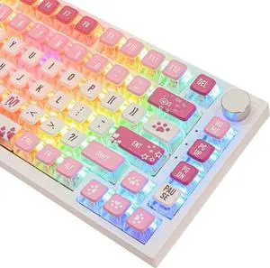 Cat Paw Keycaps Cute Pudding Keycaps ASA Profile 60 Percent 60% PBT Key Cap Set for Cherry Mx Gateron Kailh Switch for 60% 65% TKL Keyboards(Cat Paw) Cat Paw Keycaps Cute Pudding Keycaps ASA Profile 60 Percent 60% PBT Key Cap Set for Cherry Mx Gateron Kailh Switch for 60% 65% TKL Keyboards(Cat Paw)