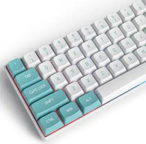 118 Keys PBT Double-Shot CSA Profile Keycaps Set for 60% 80% Cherry MX Gateron Kailh Switches Mechanical Gaming Keyboards (Cyan White) 118 Keys PBT Double-Shot CSA Profile Keycaps Set for 60% 80% Cherry MX Gateron Kailh Switches Mechanical Gaming Keyboards (Cyan White)