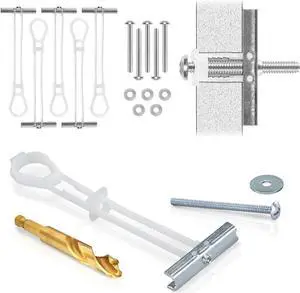 CondoMounts MSK8001 Steel Stud TV Mounting Kit | Metal Stud Anchors | TV Mount Metal Studs | Holds 200lbs on Steel Stud | Includes 6 Elephant Anchor (1/4) Set & 1-Pilot Head Titanium Drill Bit