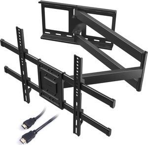 TV Wall Mount with Extra Long Articulated Arm for 32-75 Inch TVs, Holds Up to 132lbs, Full Motion Dual Arm Long Reach TV Bracket with Tilt, Swivel, and Level Adjustment, Max VESA 600x400mm