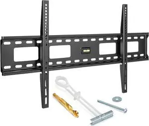 CondoMounts TVF8084 Fixed TV Wall Mount for Steel Stud | NO Stud Drywall | TV Mount Metal Studs | Holds 200lbs | Fits 42-in. to 75-in. TVs | Includes 200lbs Elephant Anchor Set & 1 Titanium Drill Bit