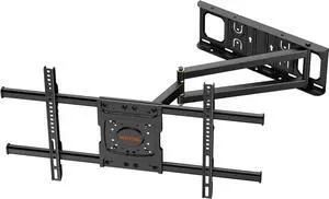 Corner TV Wall Mount, Long Arm with 25.6 Inch Extension, Full Motion Swivel and Tilt Heavy Duty, 90 Degree Bracket, Fit 32-70'' TV, Load 77lbs, Max VESA 600x400mm, Fit 16'' Stud