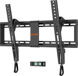 ELIVED Tilting TV Mount for Most 37-75 Inch tv, Low Profile TV Mount Fit 16", 18", 24" Stud with Loading Capacity 132lbs, Max Vesa 600 x 400mm, Universal Tilt Wall Mount Bracket.