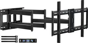 Heavy Duty Long Dual Arm TV Wall Mount Holds up to 179 lbs, Swivel and Tilt TV Mount with 40.9" Extended Articulating Arms for Most 42-90 inch TVs, VESA 800x400mm, Fits 16;-18; Wood Studs