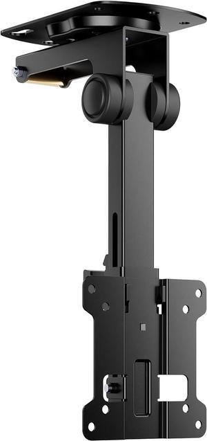 WALI Folding Ceiling TV Mount, Swivel and Flip Down TV Bracket for 13-27 inch Flat Screens, Height Adjustable TVs Mounts Saving Space, Max Mounting Holes 100x100mm(FCM101), Black