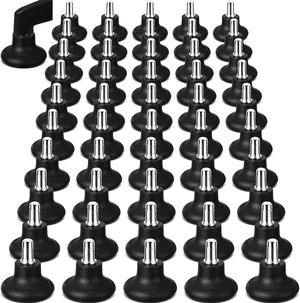 50 Pcs Low Profile Bell Glides Replacement Chair Feet Wheel Stoppers to Fixed Stationary Casters for Office Chairs, Stools & Swivel Casters 50 Pcs Low Profile Bell Glides Replacement Chair Feet Wheel Stoppers to Fixed Stationary Casters for Office Chairs, Stools & Swivel Casters