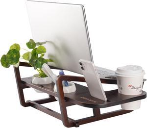 JKAPCYJFHF Wooden Laptop Stand, Laptop Desk, Laptop Storage Table, Home Office Essentials, Compatible with MacBook Air/Pro, Dell, HP, Samsung, Contact, More laptops 10-15.6 inches, Walnut JKAPCYJFHF Wooden Laptop Stand, Laptop Desk, Laptop Storage Table, Home Office Essentials, Compatible with MacBook Air/Pro, Dell, HP, Samsung, Contact, More laptops 10-15.6 inches, Walnut