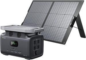 GROWATT INFINITY 1300 Portable Power Station with 100W Solar Panel, 1382Wh Capacity LiFePO4 Solar Generator, 1800W AC Output for Outdoor Camping, RV, Home Backup, Emergency, off-Grid