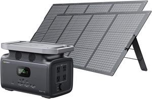 GROWATT INFINITY 1300 Portable Power Station with 400W Solar Panel, 1382Wh Capacity LiFePO4 Solar Generator, 1800W AC Output for Outdoor Camping, RV, Home Backup, Emergency, off-Grid