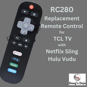 RC280 Replacement Remote Control for Roku TCL TV with Netflix Amazon CBS Sling Keys