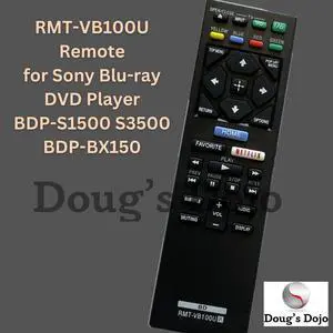 New RMT-VB100U Remote for Sony Blu-ray DVD Player BDP-S1500 S3500 BDP-BX150