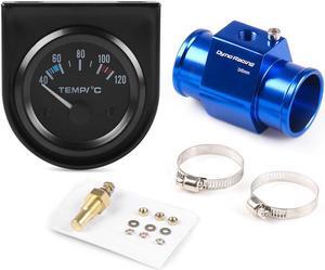2" 52mm Water Temp Gauge 40-120C Pointer Auto Water Temperature Gauge Car Meter 1/8 NPT Sensor With 36mm Joint Pipe Sensor Adapter