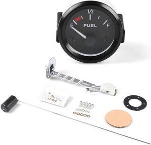 Fuel Level gauge 2" inch 52mm Fuel Level Gauge Universal Car Meter with Fuel Sensor E-1/2-F Pointer Indicator