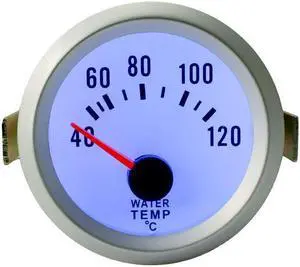 2'' 52mm Car Water Temperature Gauge 40-120 C degree Water Temp Gauge Blue Led with 1/8 Npt sensor