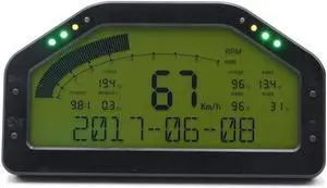 9 in 1 Rally Car Race Dash Dashboard LCD Digital Display Gauge Waterproof Car Meter Full Sensor Kit Tachometer DO908
