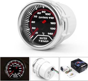 2" 52mm Car LED Smoke Lens 40-140 Pointer Water Temp Temperature Gauge Meter with 1/8 npt Sensor