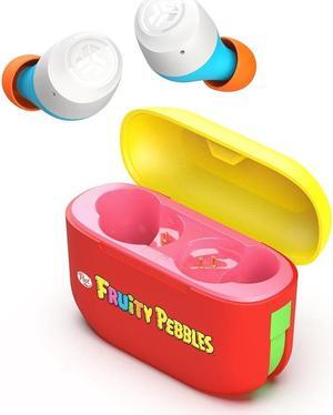 JLab Limited Edition Fruity Pebbles Go Air Pop True Wireless Bluetooth Earbuds + Charging Case, 32 Hours Playtime, Dual Connect, IPX4 Sweat Resistance, Bluetooth 5.1 Connection, 3 EQ Sound Settings