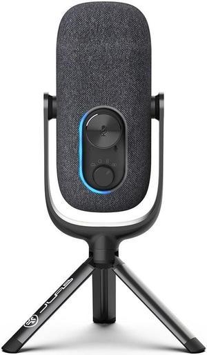 JLab Epic Talk USB Microphone | Black | USB-C Output | Cardioid, Omni, Stereo, and Bi-Directional | 192k Sample Rate | Volume Control, Gain Control, and Quick Mute | 3.5mm AUX | Plug and Play